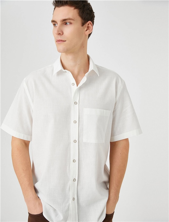 پیراهن آستین کوتاه مردانه کد 3SAM60012HW