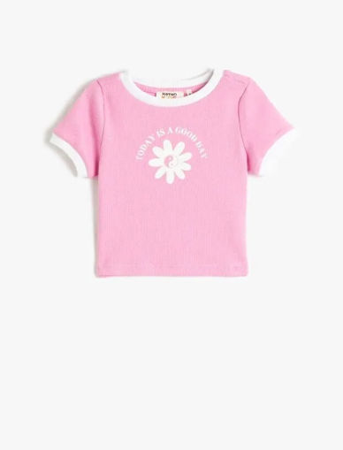 تی شرت آستین کوتاه بچگانه دخترانه کوتون Koton کد 3SKG10299AK