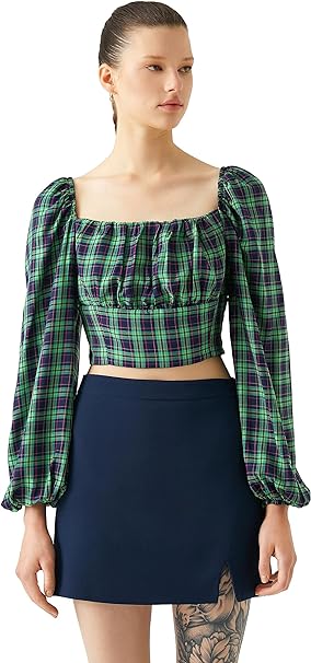 خرید کراپ بلوز آستین بلند زنانه کوتون Koton کد 4WAL60023IW