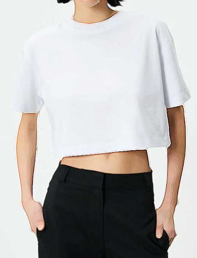 کراپ تی شرت زنانه کوتون Koton کد 4SAK50014EK