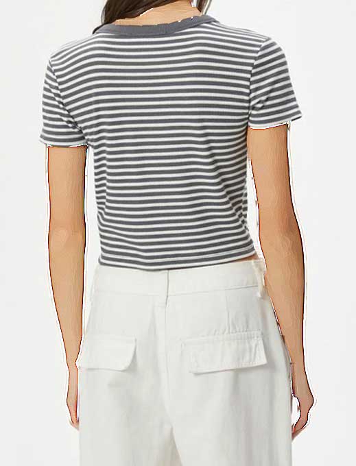 کراپ تیشرت زنانه کوتون Koton کد 4SAL10072IK