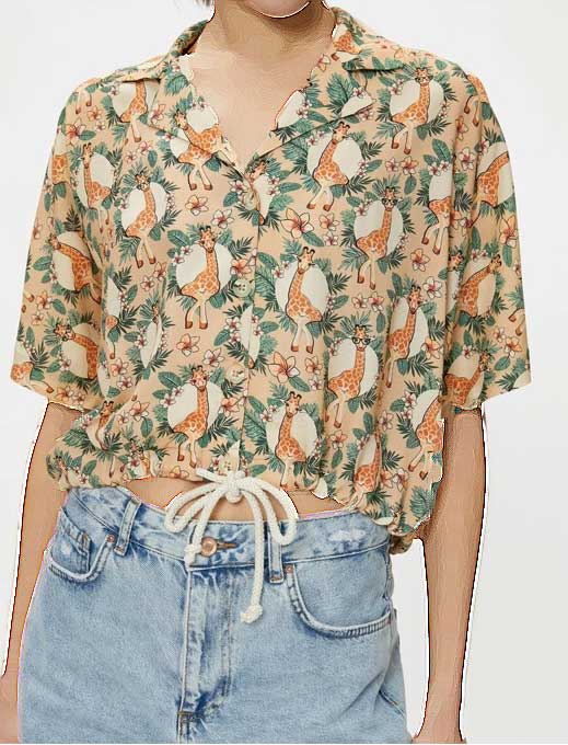 کراپ شومیز زنانه کوتون Koton کد 4SAL60009IW