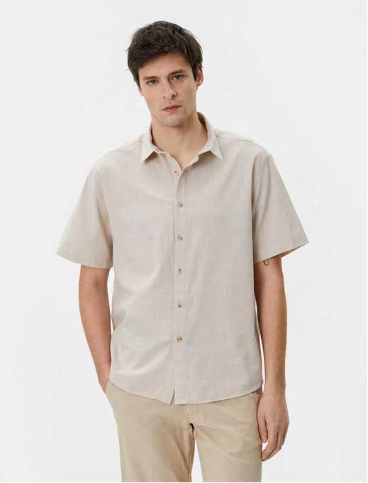 پیراهن آستین کوتاه مردانه کوتون Koton کد 4SAM60001HW