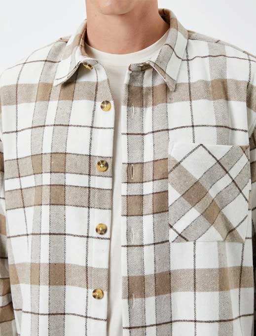 پیراهن پشمی مردانه کوتون Koton کد 4WAM60056HW