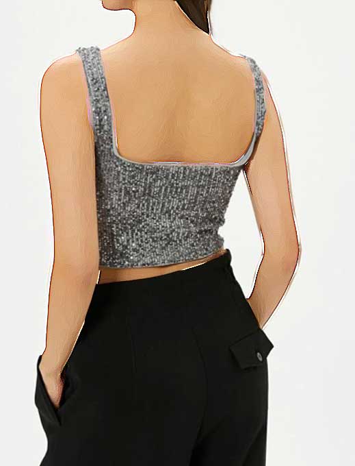 کراپ تاپ پولکی زنانه کوتون Koton کد 4SAK30001FK