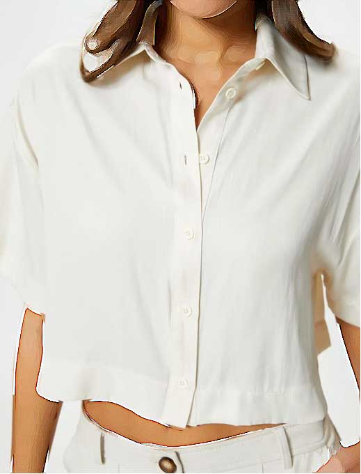 شومیز کراپ زنانه کوتون Koton کد 4SAK60027UW