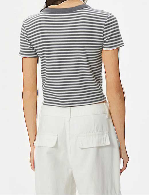 کراپ تیشرت زنانه کوتون Koton کد 4SAL10072IK