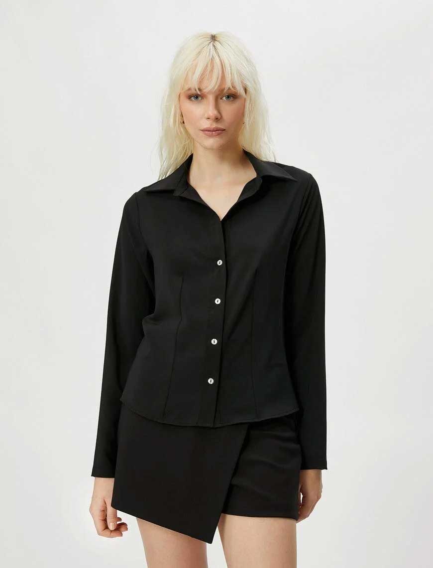 شومیز کلاسیک زنانه کوتون Koton کد 4WAK60108PW