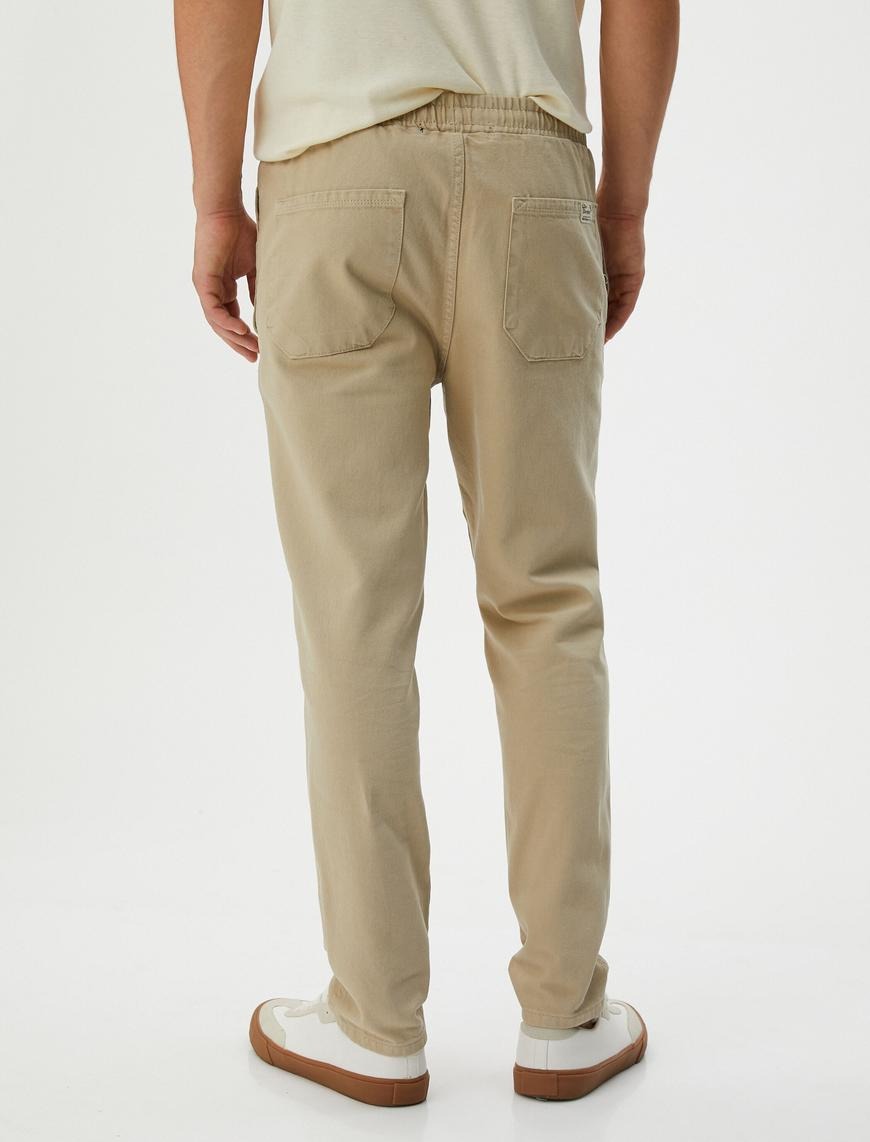 شلوار کتان کمر کش  مردانه کوتون Koton کد 4SAM40002HW