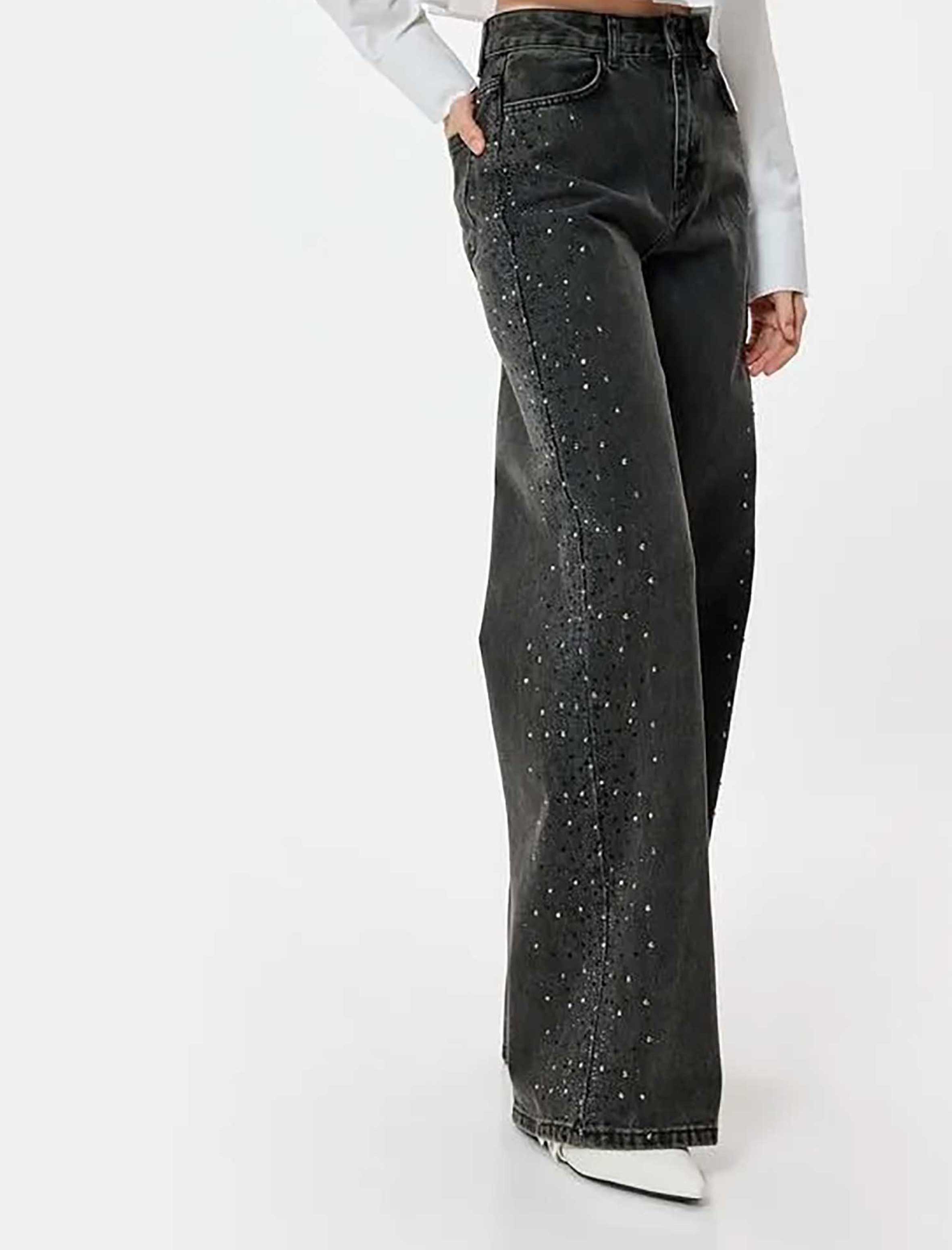 شلوار نگین دار زنانه کوتون Koton کد 5WAL40008MD