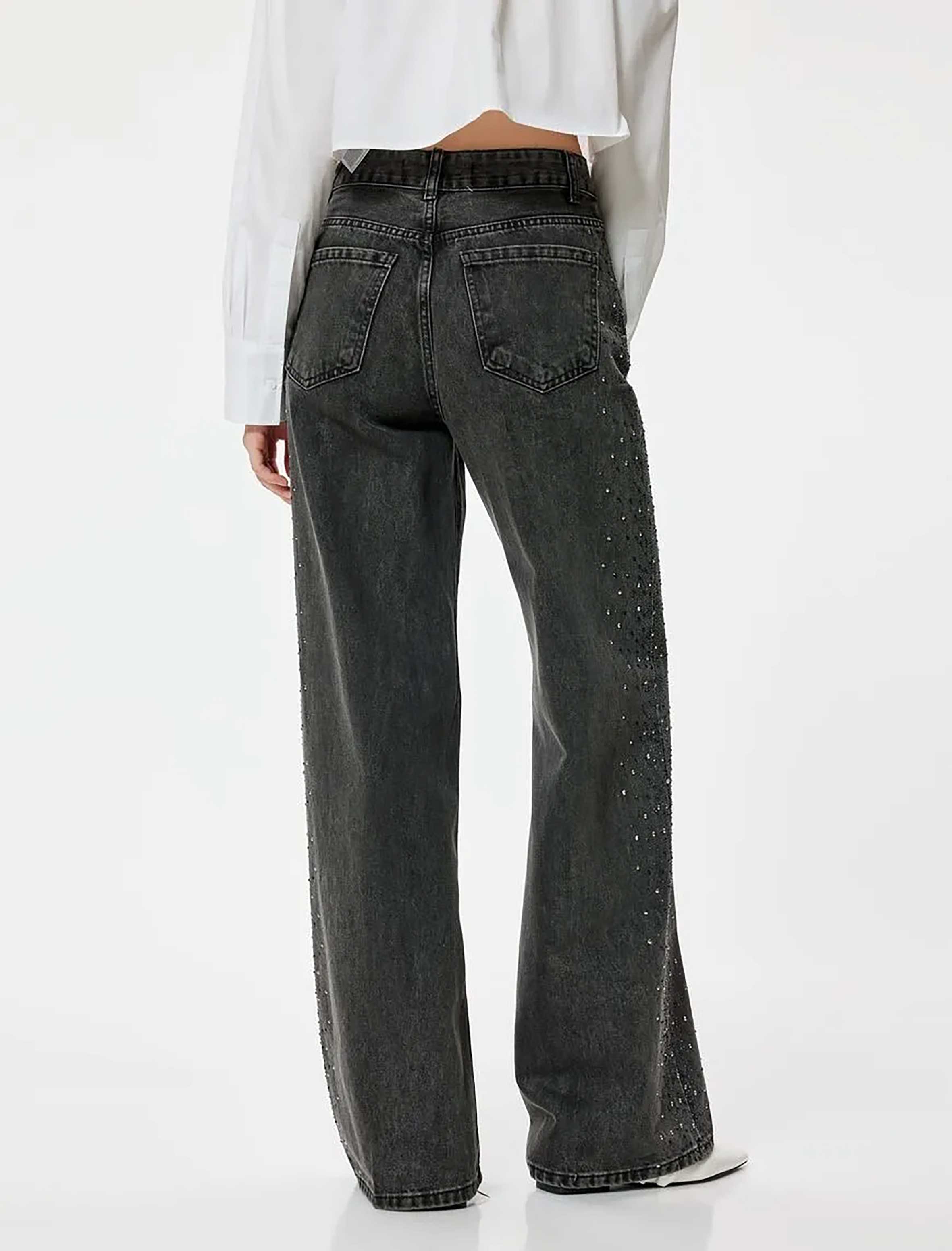 شلوار نگین دار زنانه کوتون Koton کد 5WAL40008MD