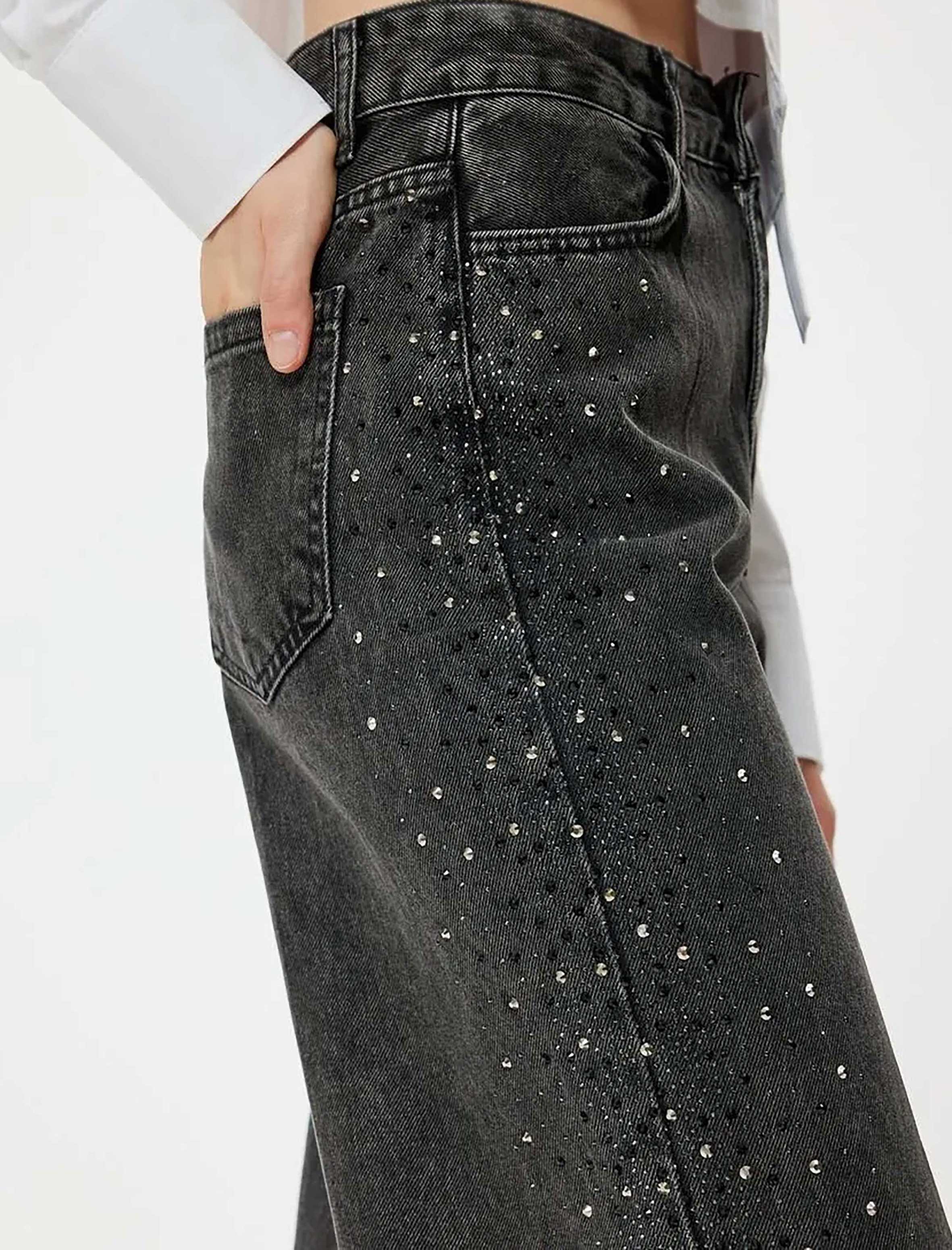 شلوار نگین دار زنانه کوتون Koton کد 5WAL40008MD