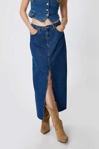 دامن میدی  زنانه کوتون Koton کد 5WAL70002MD