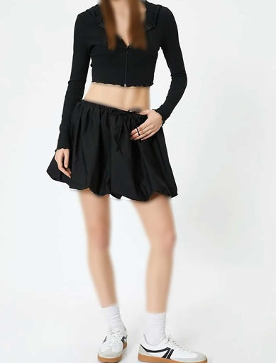 کراپ سویشرت جلو زیپ دار زنانه کوتون Koton کد 5WAL90001IK