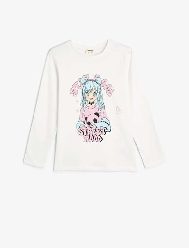 بلوز آستین بلند طرحدار دخترانه کوتون Koton کد 5WKG10241AK