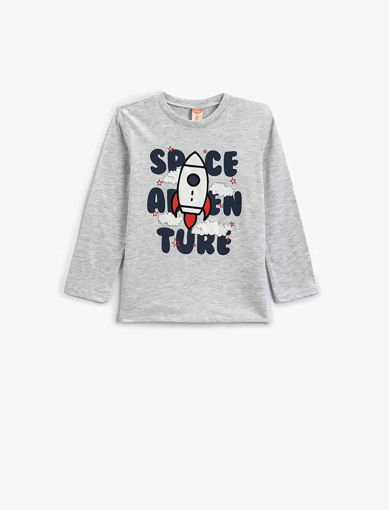 بلوز آستین بلند طرحدار نوزاد پسر کوتون Koton کد 5WMB10018TK