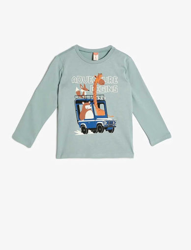 بلوز آستین بلند طرحدار نوزاد پسر کوتون Koton کد 5WMB10042TK