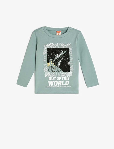 بلوز آستین بلند طرحدار نوزاد پسر کوتون Koton کد 5WMB10068TK