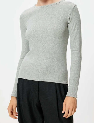 تی شرت آستین بلند زنانه کوتون Koton کد 5WAK50048EK