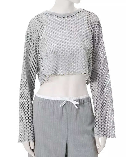 کراپ تی شرت آستین بلند زنانه کوتون Koton کد 5WAL10028IK