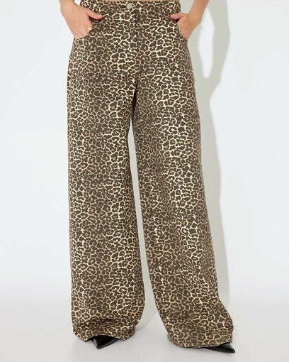 شلوار کتان واید طرح دار زنانه کوتون Koton کد 5WAL40050IW