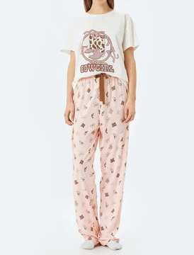 ست راحتی طرحدار زنانه کوتون Koton کد 5WLK40243MK