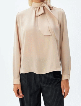 شومیز آستین بلند ساتن زنانه کوتون Koton کد 5WAK60027UW