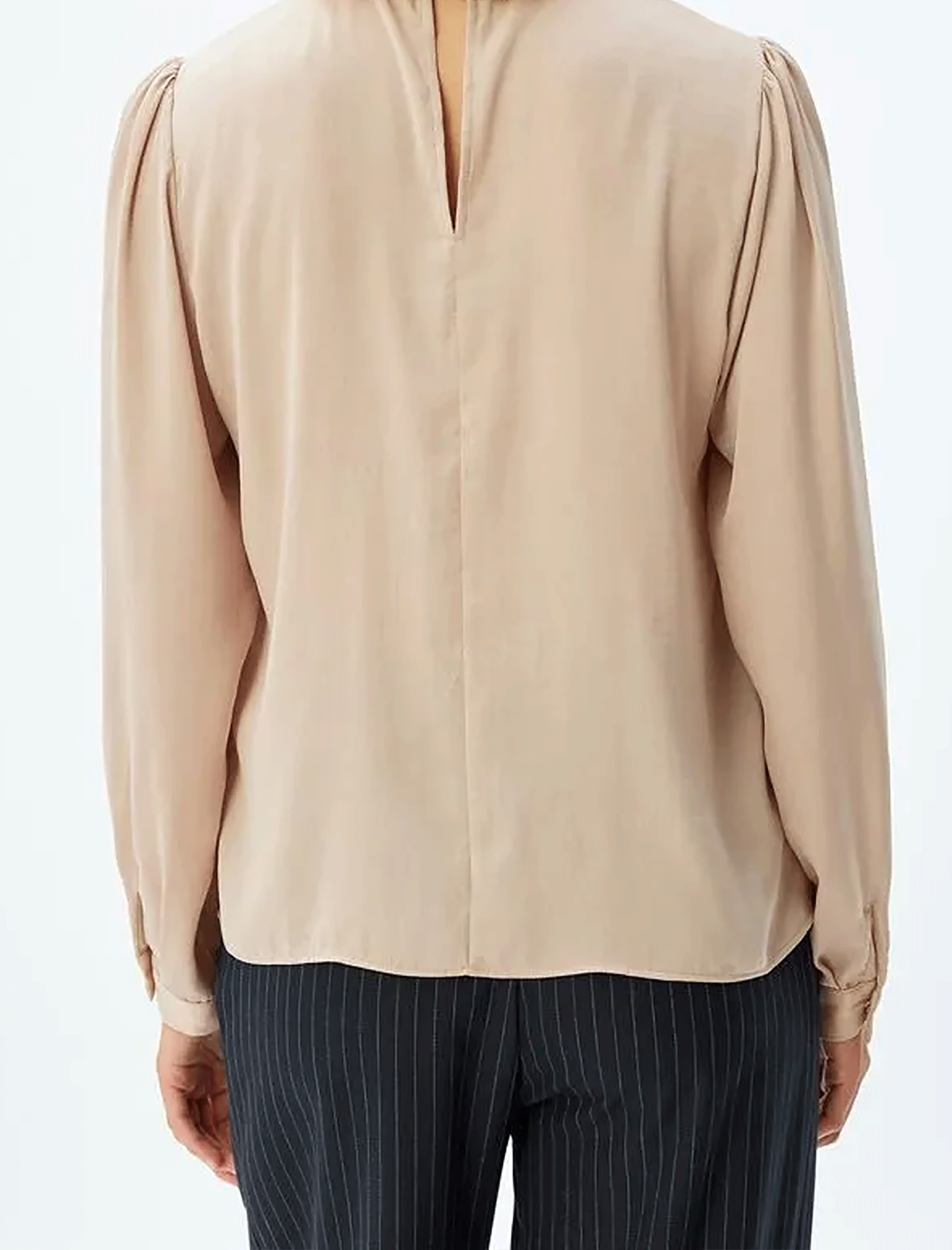 شومیز آستین بلند ساتن زنانه کوتون Koton کد 5WAK60027UW