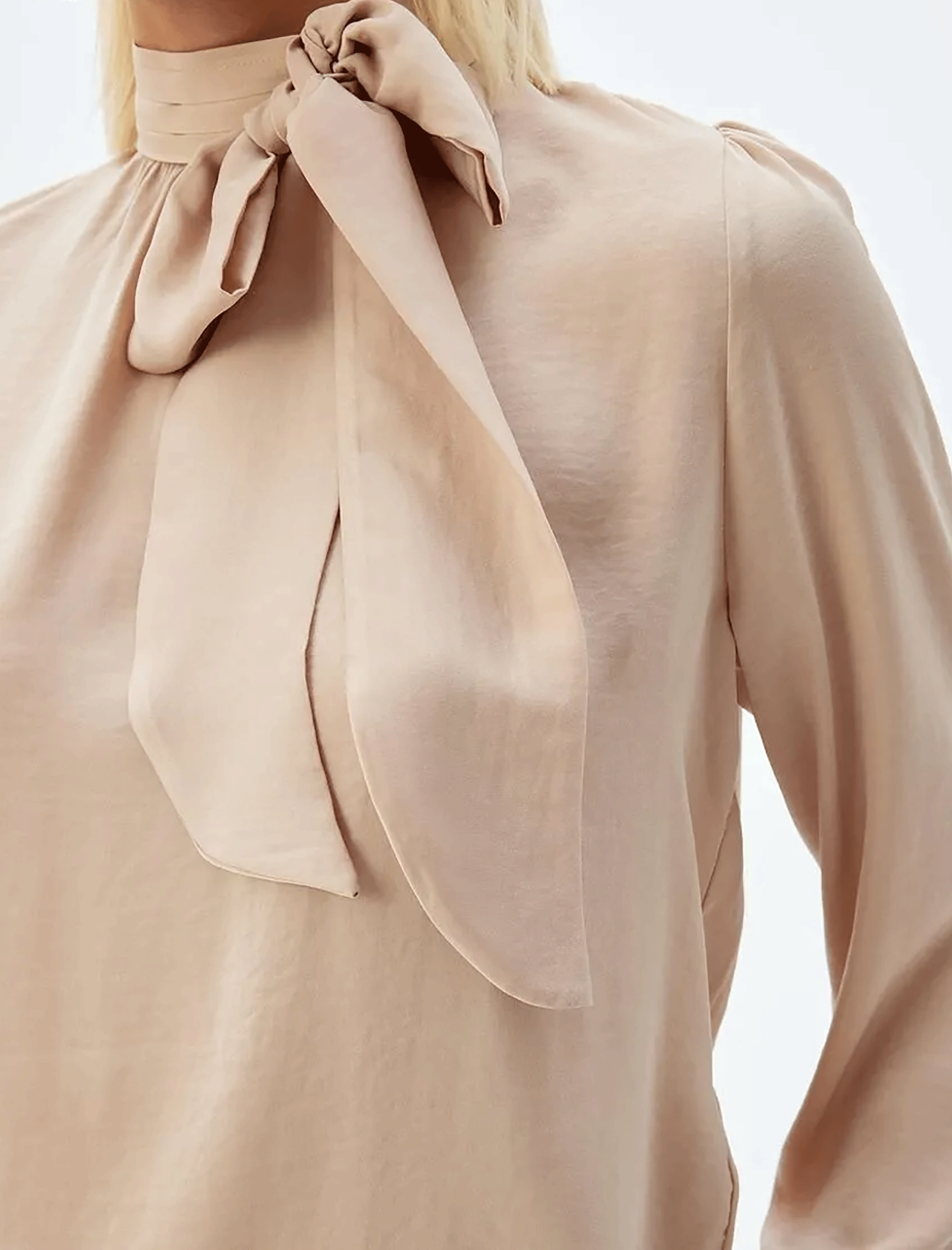 شومیز آستین بلند ساتن زنانه کوتون Koton کد 5WAK60027UW