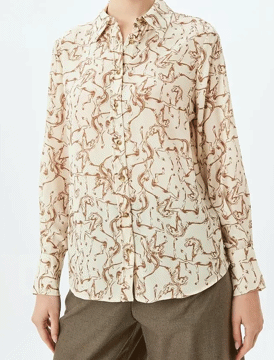 شومیز طرح دار زنانه کوتون Koton کد 5WAK60251UW