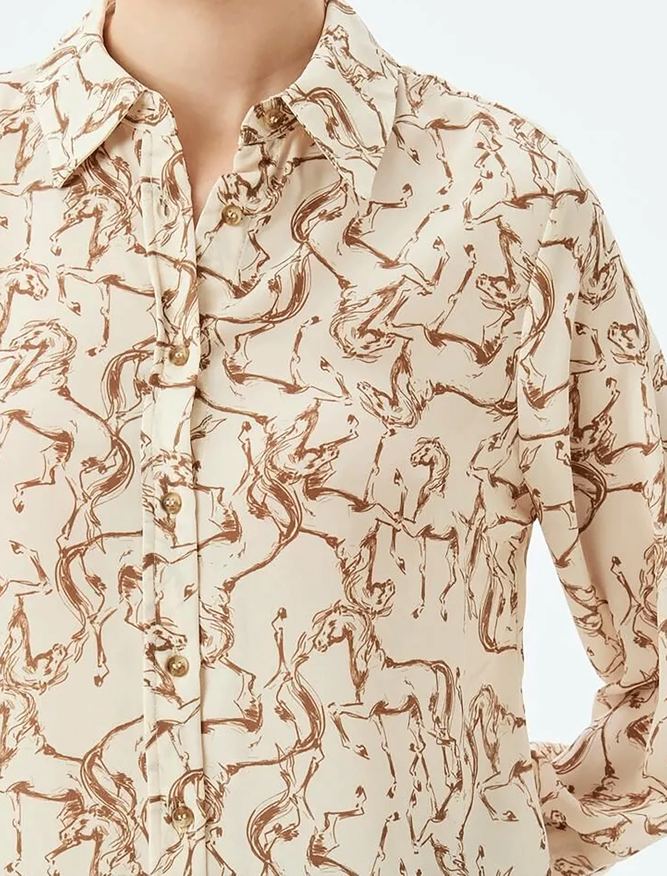 شومیز طرح دار زنانه کوتون Koton کد 5WAK60251UW