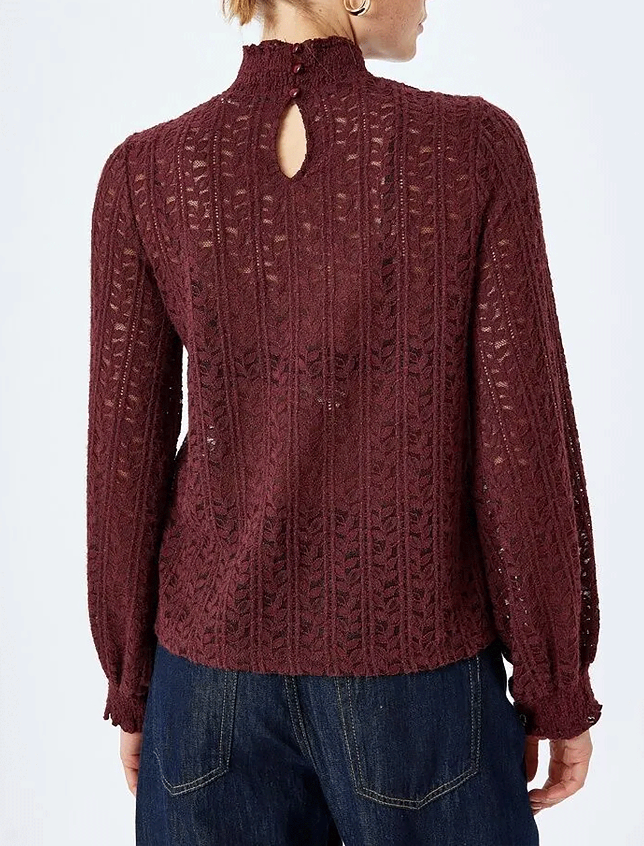 بلوز آستین بلند طرح دار زنانه کوتون Koton کد 5WAK80009EK