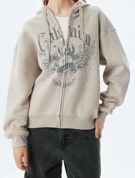 سوییشرت طرح دار زنانه کوتون Koton کد 5WAL10066IK