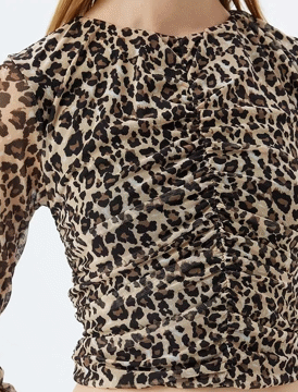 کراپ شومیز آستین بلند زنانه کوتون Koton کد 5WAL60024IK