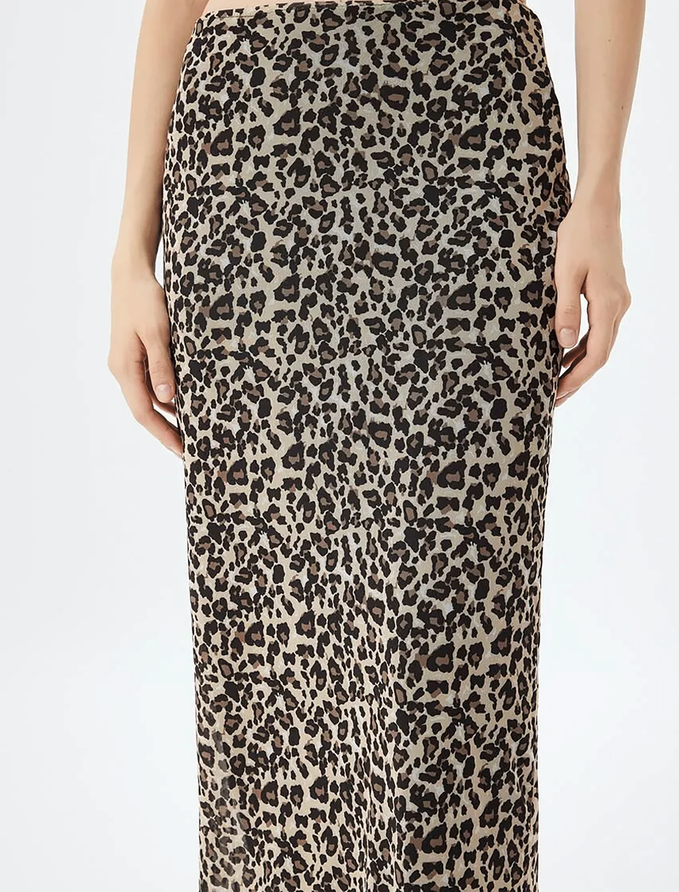 دامن میدی طرح دار زنانه کوتون Koton کد 5WAL70055IK