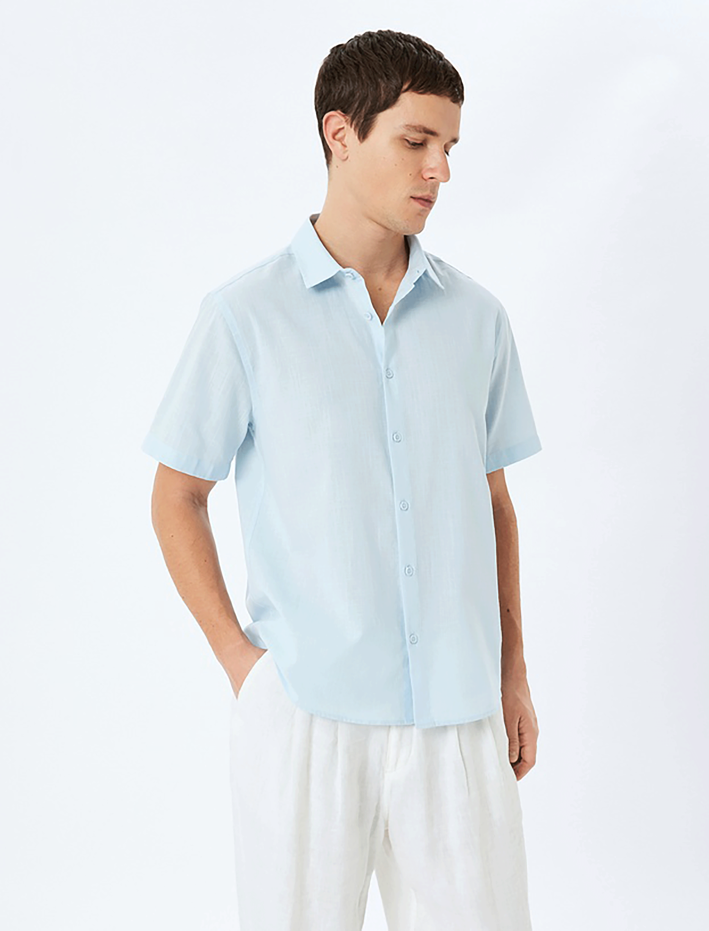 پیراهن آستین کوتاه مردانه کوتون Koton کد 5SAM60006HW