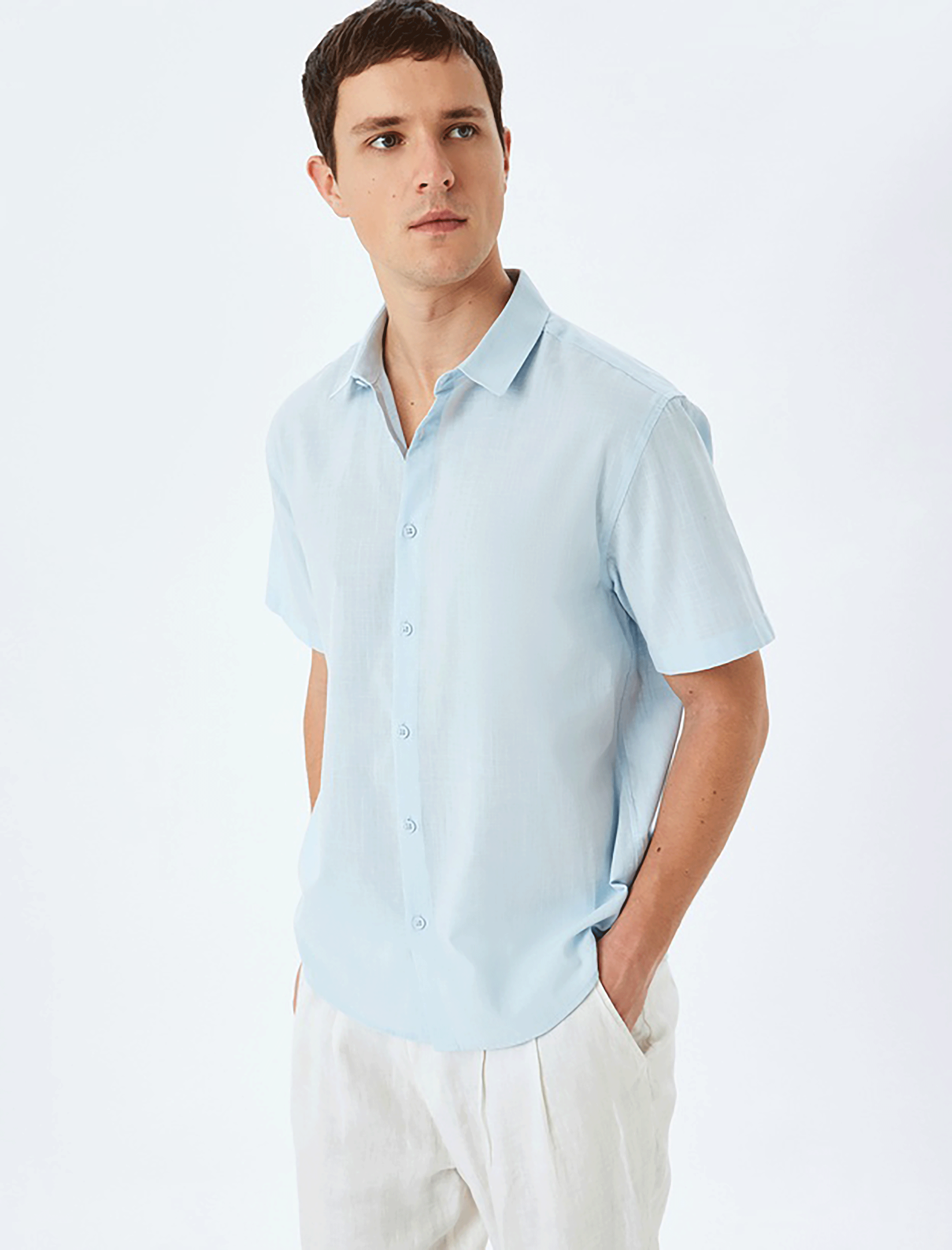 پیراهن آستین کوتاه مردانه کوتون Koton کد 5SAM60006HW