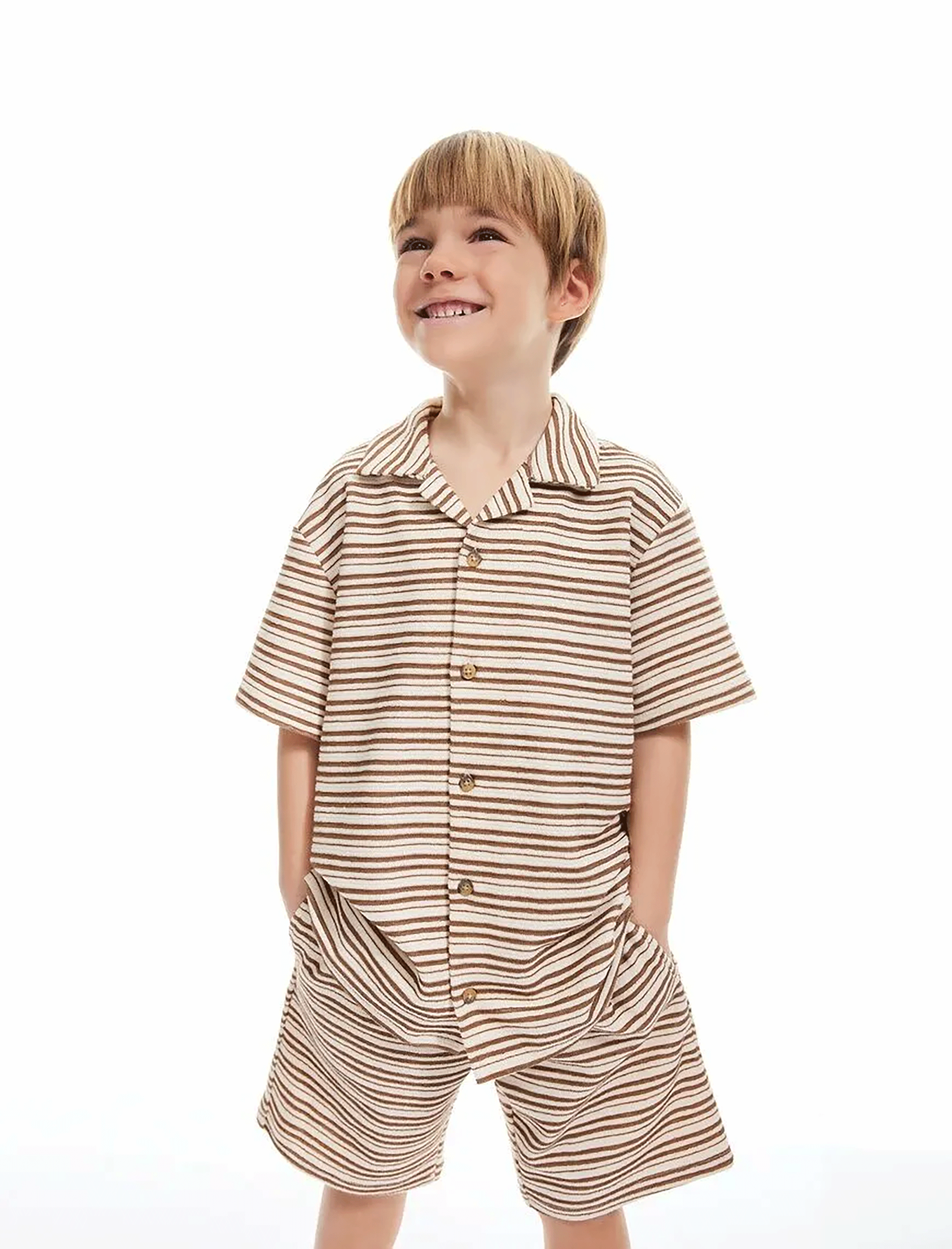 شومیز طرح دار پسرانه کوتون Koton کد 5SKB10027TK