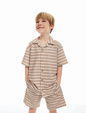 شومیز طرح دار پسرانه کوتون Koton کد 5SKB10027TK