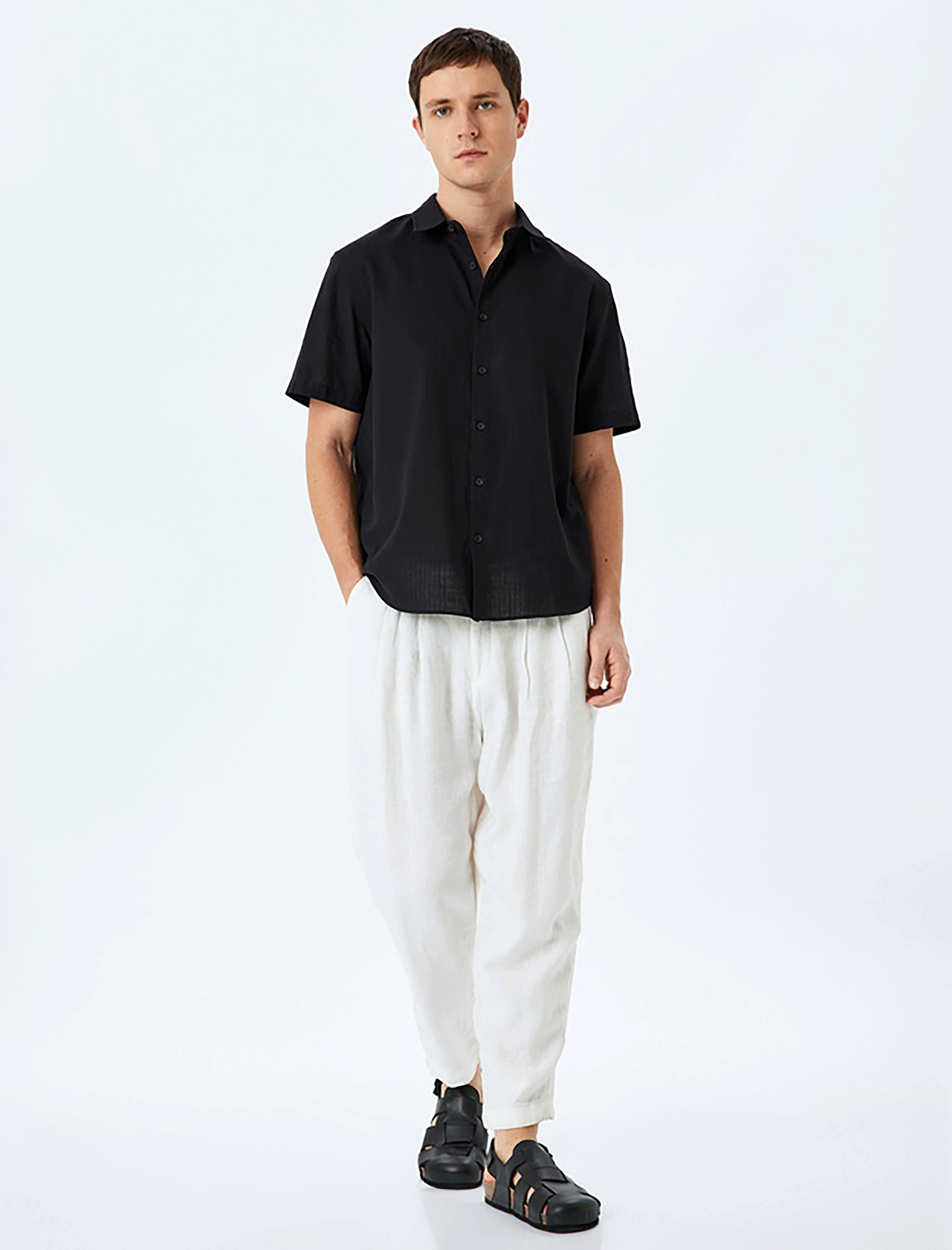 پیراهن آستین کوتاه مردانه کوتون Koton کد 5SAM60006HW