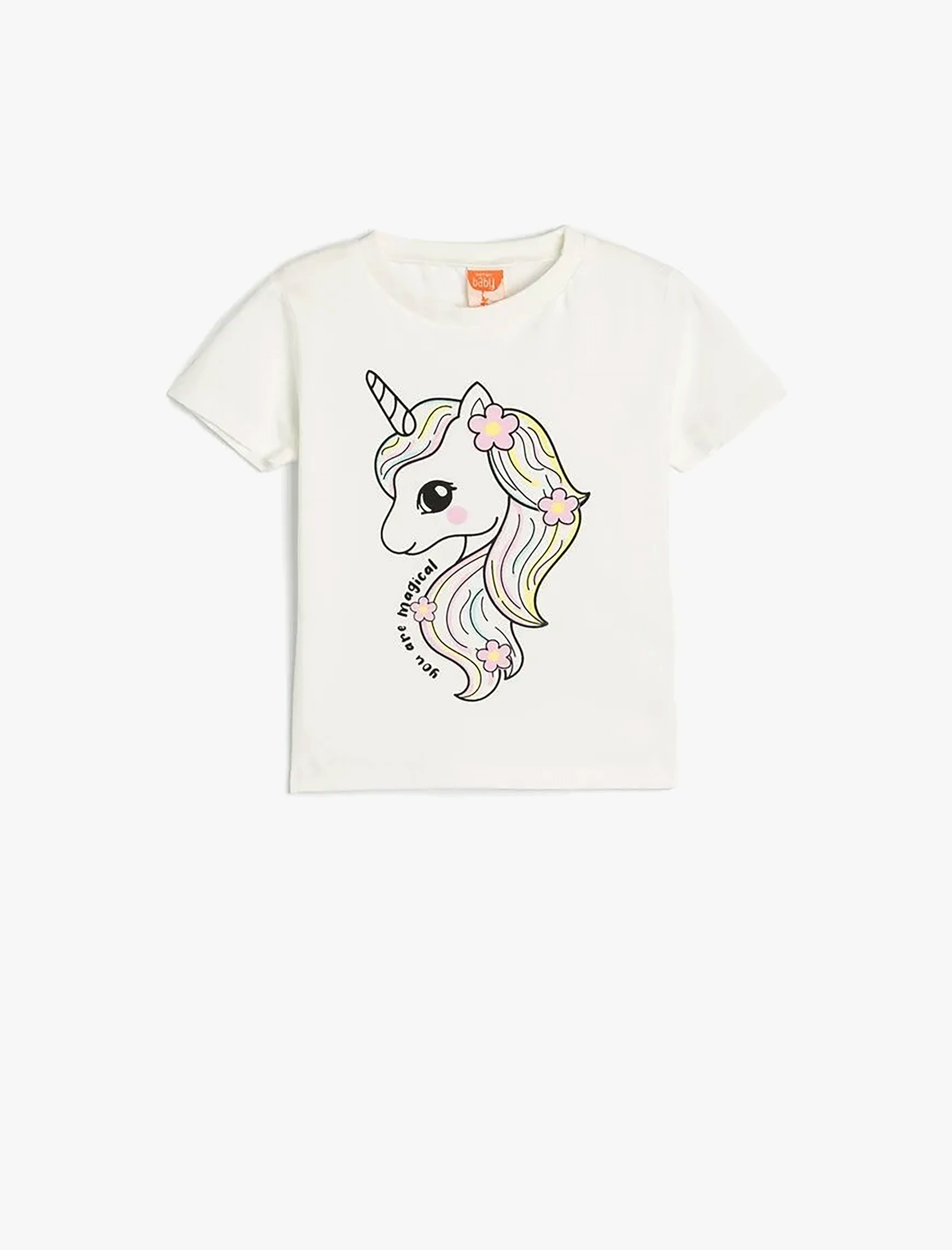 تی شرت طرح دار نوزاد دختر کوتون Koton کد 5SMG10025AK