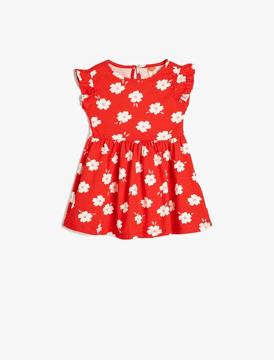 پیراهن طرح دار نوزاد دختر کوتون Koton کد 5SMG80017AK