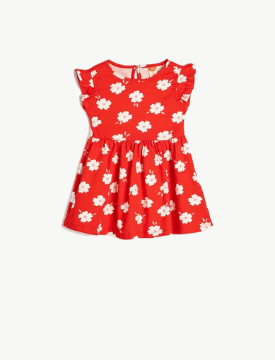 پیراهن طرح دار نوزاد دختر کوتون Koton کد 5SMG80017AK