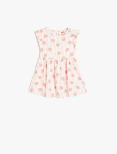 پیراهن طرح دار نوزاد دختر کوتون Koton کد 5SMG80018AK