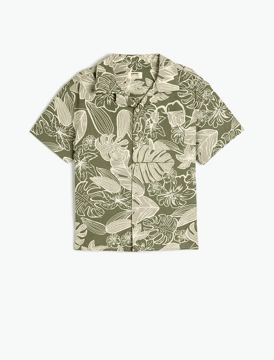 پیراهن آستین کوتاه طرح دار پسرانه کوتون Koton کد 5SKB60070TW