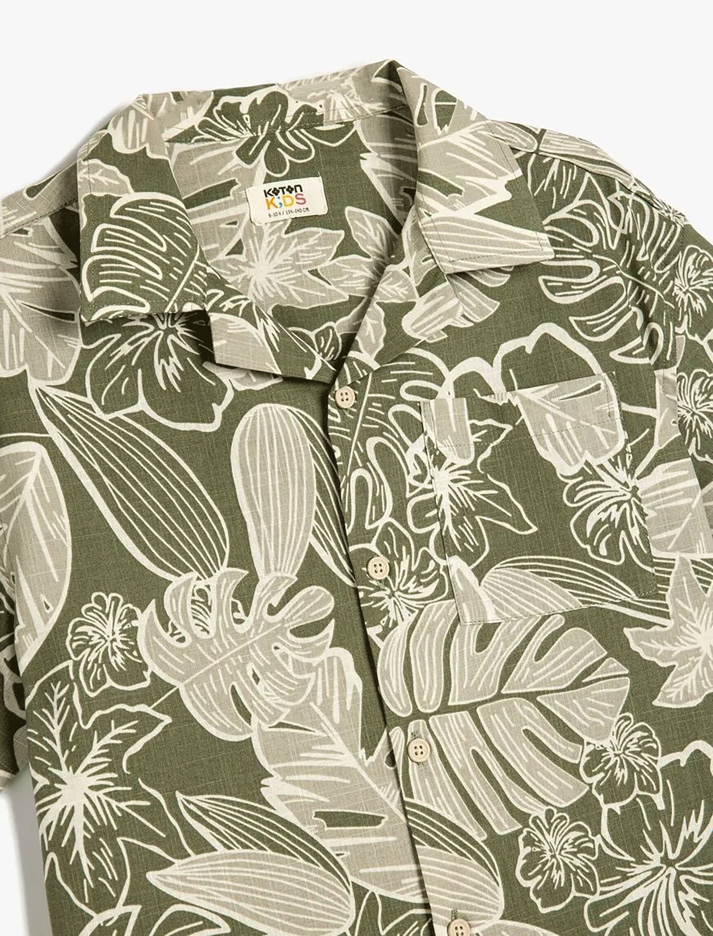 پیراهن آستین کوتاه طرح دار پسرانه کوتون Koton کد 5SKB60070TW