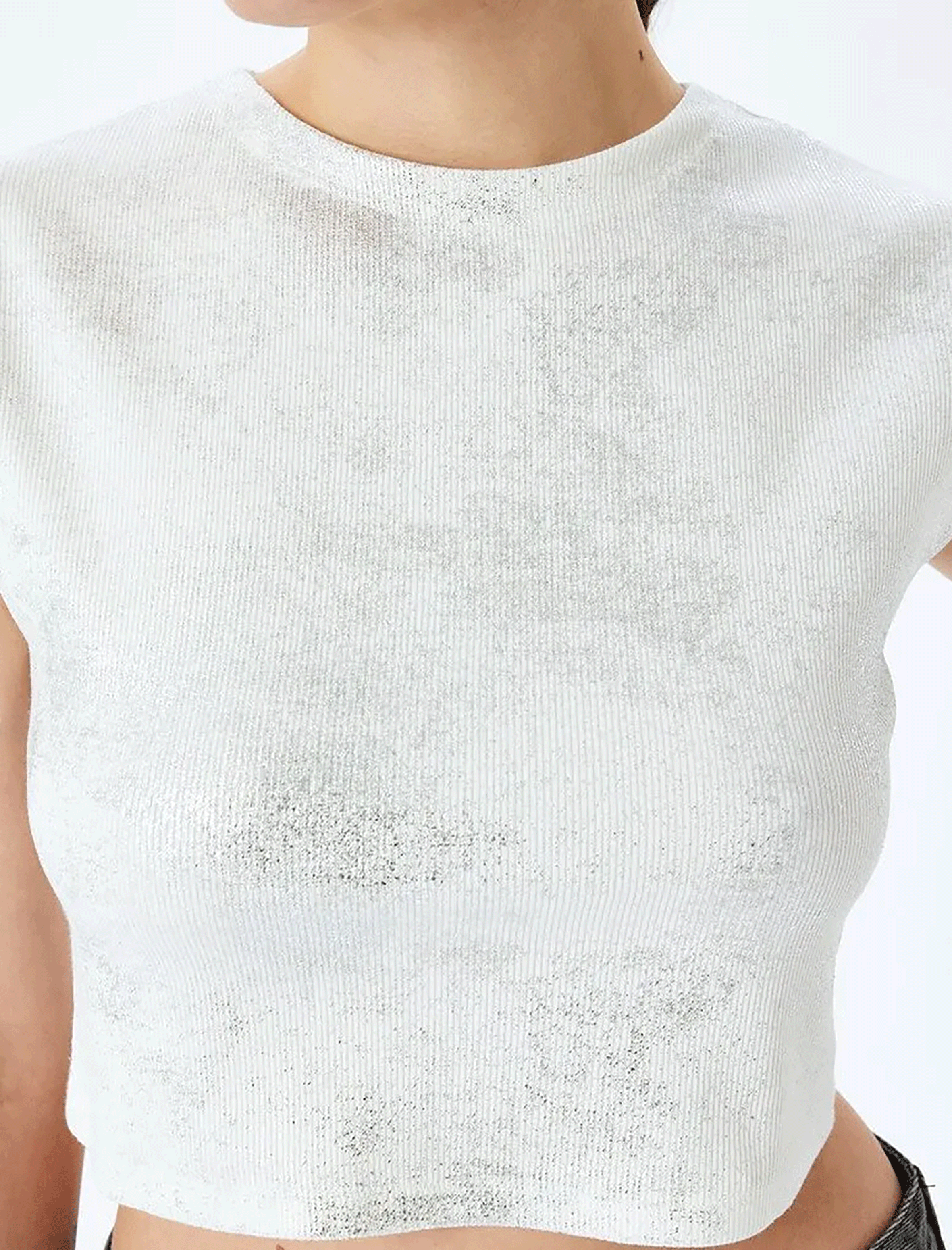 کراپ تی شرت زنانه کوتون Koton کد 5SAL10029IK