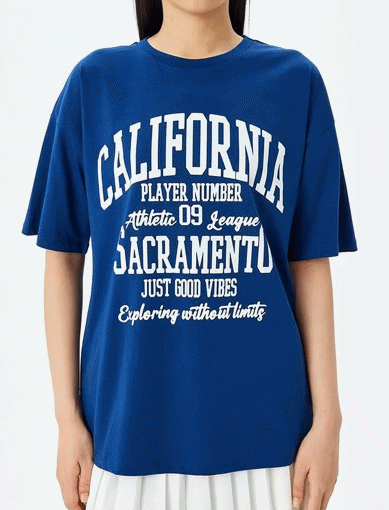 تی شرت طرح دار زنانه کوتون Koton کد 5SAL10085IK