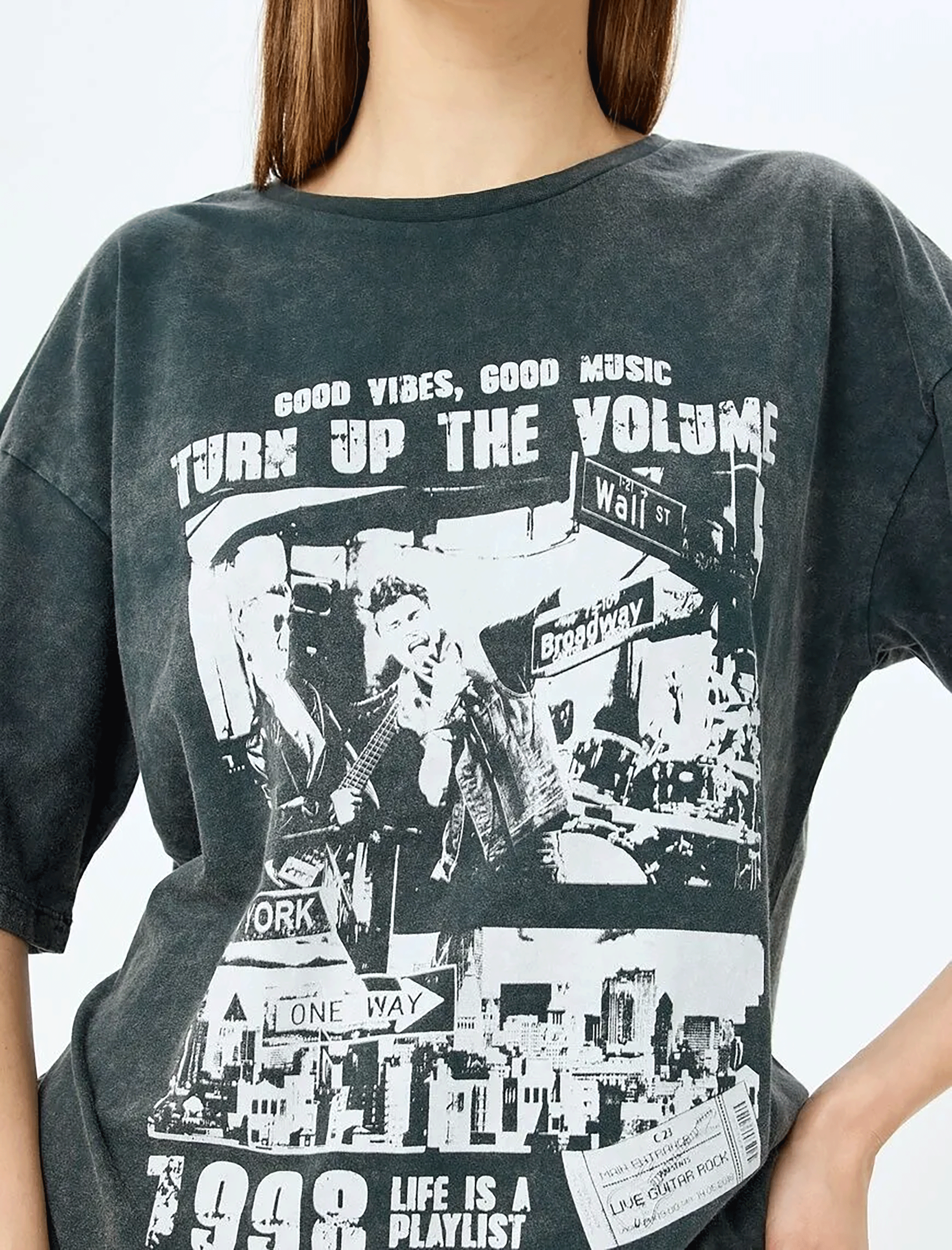 تی شرت طرح دار زنانه کوتون Koton کد 5SAL10231IK