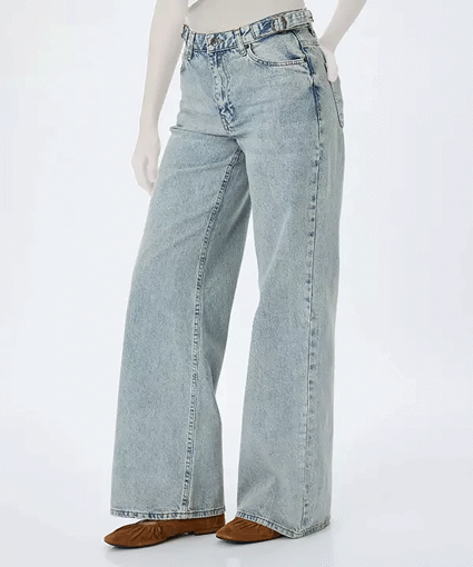 شلوار جین آزاد  زنانه کوتون Koton کد 5SAL40042MD